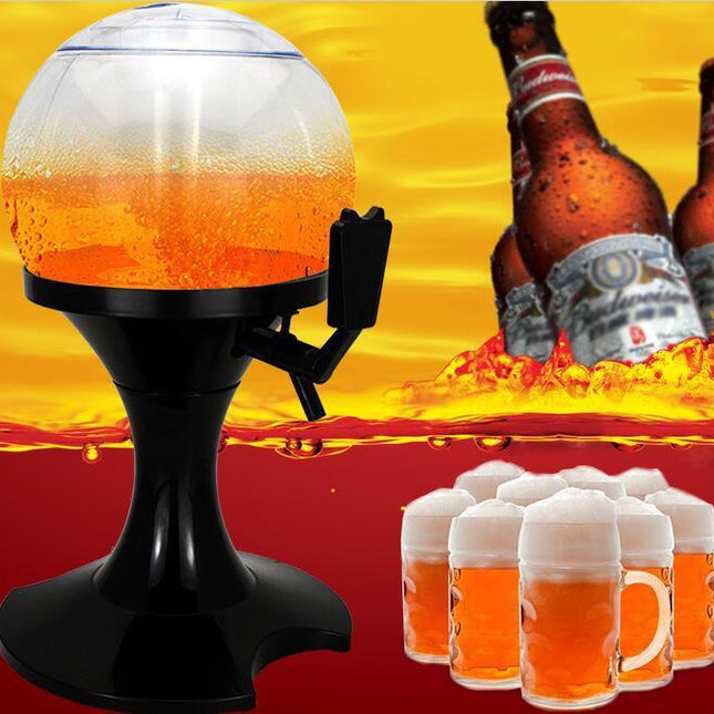 Compact 3.5L Beer Server Dispenser - Chilled Beverage Tower with Tap Valve - Perfect for Parties & Events