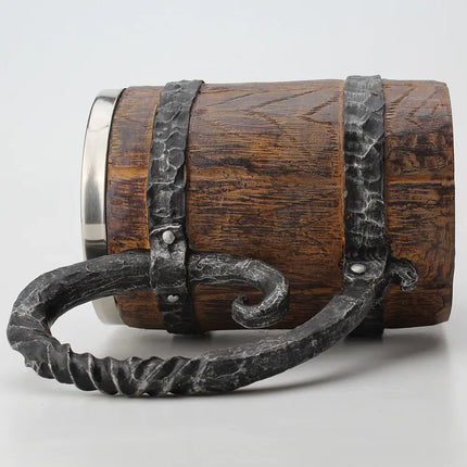 Creative Wooden Barrel Beer Mug - Unique Design Cup