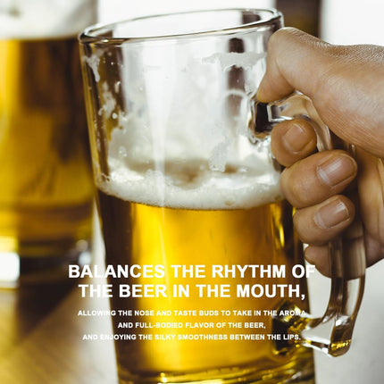 35 OZ Lead-Free Crystal Beer Stein With Handle | Large German-Style Beer Mug for Stout, Ales & Lagers | Dishwasher Safe Barware