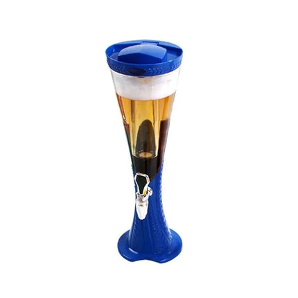 LED Ice Bucket Beer Tower with Tap Dispenser - 1.5L/3L Beverage Tower for Parties, Bars & Events
