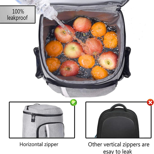 30 Can Insulated Cooler Backpack - Leak Proof Beach Camping Hiking Bag