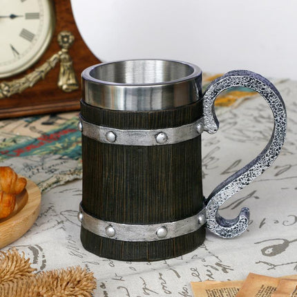 Viking Beer Mug 20oz | Norse Stainless Steel Tankard Cup