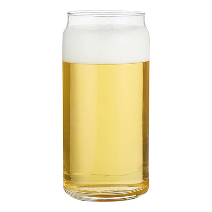 (4 Pack)  Glass 20Oz Clear Drinkware Glass Can Shaped