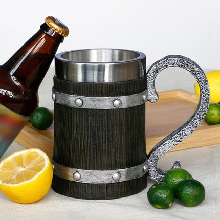 Viking Beer Mug 20oz | Norse Stainless Steel Tankard Cup