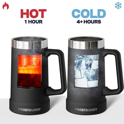 Stein Buddy - 24Oz Stainless Steel Beer Stein - Double Walled Vacuum Sealed - Handled Mug