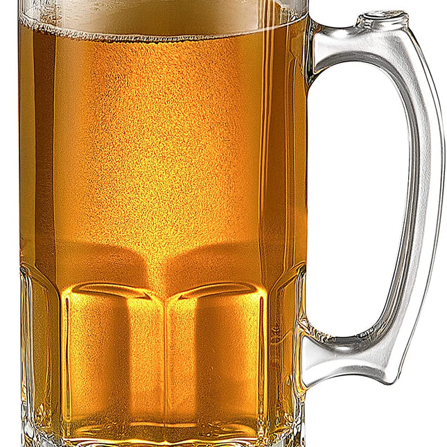 35 OZ Lead-Free Crystal Beer Stein With Handle | Large German-Style Beer Mug for Stout, Ales & Lagers | Dishwasher Safe Barware