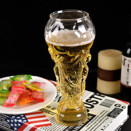 Champions League Beer Mug – Trophy Football Glass Cup (450ml) | Soccer Fan Drinkware Gift