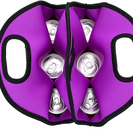 Premium Neoprene 6 Pack Beer Cooler Tote Bag | Insulated Bottle Carrier for Camping, Tailgating & Outdoor Events | Machine Washable Beer Holder Sleeve