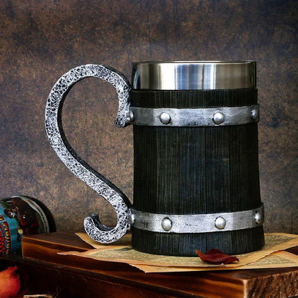 Viking Beer Mug 20oz | Norse Stainless Steel Tankard Cup