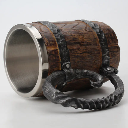 Creative Wooden Barrel Beer Mug - Unique Design Cup