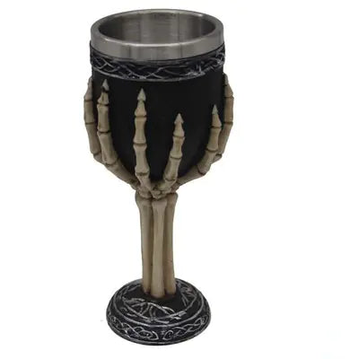 3D Skull & Spine Goblet - 400ml Gothic Beer Glass | Stainless Steel & Resin Drinkware