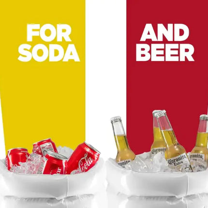 Large Inflatable Beer Mug Cooler Float - 2-in-1 Drink Holder Pool Float for Adults | 39" Inflatable Beer Mug Cooler with Cold Drink Storage