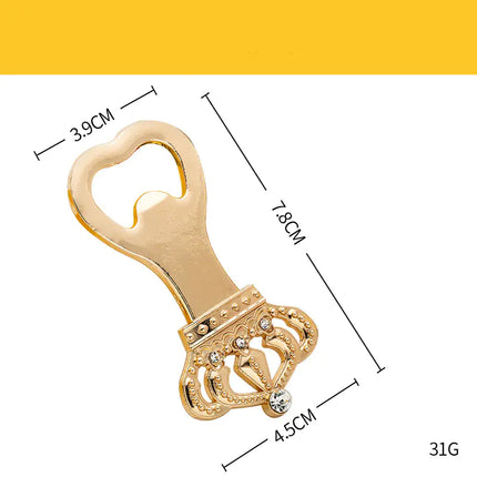 Premium Gold Crown Bottle Opener for Beer Enthusiasts | Elegant Decorative Zinc Alloy Barware | Luxury Beer Accessories Gift