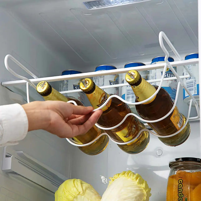 Iron Beer Rack with Cabinet Shelf and Wine Storage