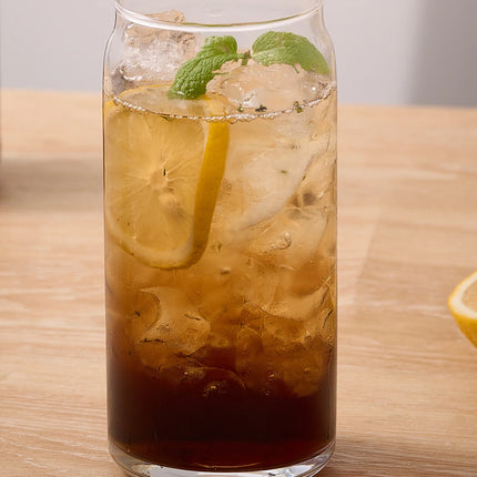 (4 Pack)  Glass 20Oz Clear Drinkware Glass Can Shaped