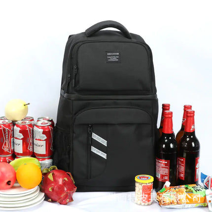Insulated Beverage Cooler Backpack - Fits Beer Bottles & Cans, Outdoor Picnic Camping Travel Bag