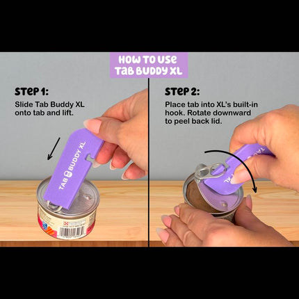 Tab Buddy XL Can Tab Opener – Easy Grip & Magnetic Keychain | Assistive Tool for Arthritis, Long Nails, Sore Hands – Food & Drink Can Lid Lifter – Eco-Friendly, Gift for Seniors, Pet Owners