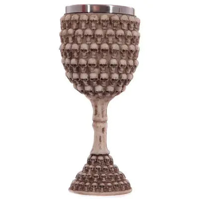 3D Skull & Spine Goblet - 400ml Gothic Beer Glass | Stainless Steel & Resin Drinkware