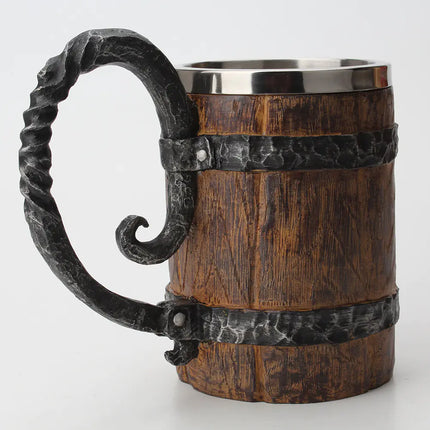 Creative Wooden Barrel Beer Mug - Unique Design Cup