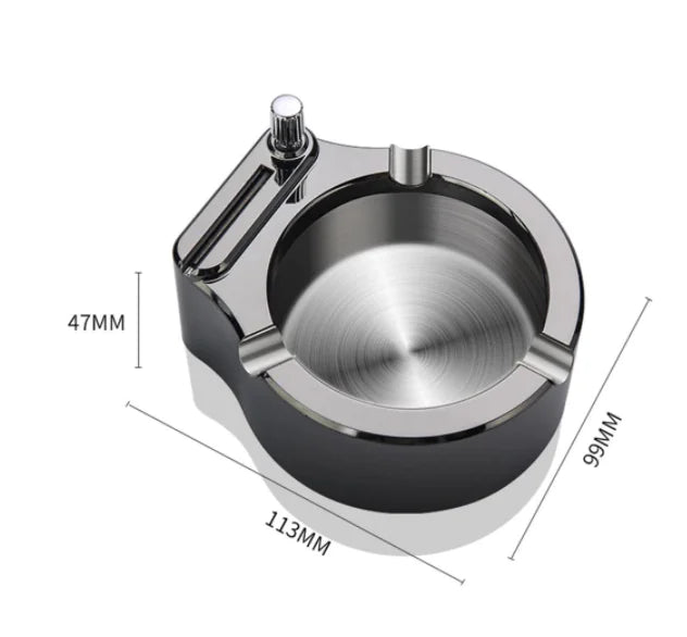 Premium Stainless Steel Beer Ashtray | Portable Cartoon Design Ash Tray for Parties & Bars | Compact 11.3cm Smoking Accessory