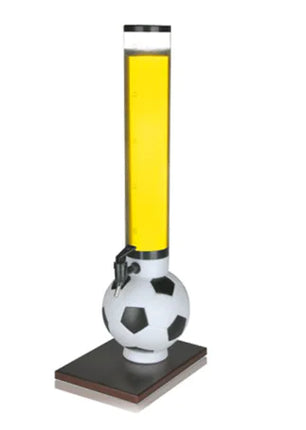 Soccer Base Beer Tower Dispenser - 3L Portable Party Keg with Tap | Fun Novelty Beer Server for Sports Gatherings