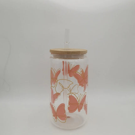 Premium 16oz Borosilicate Glass Beer Can Cups – Custom Sublimation Drinkware for Every Occasion