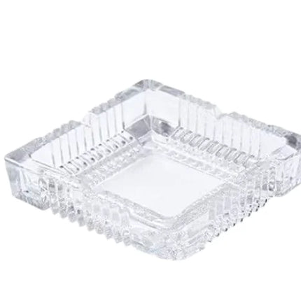 Green Apple Square Glass Ashtray Crystal