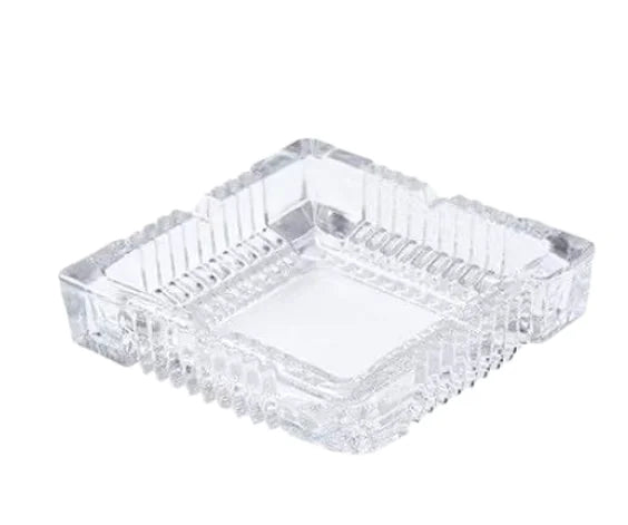Green Apple Square Glass Ashtray Crystal