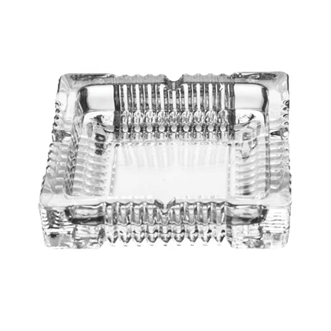 Green Apple Square Glass Ashtray Crystal